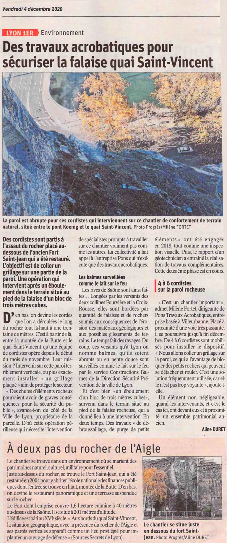 Article LE PROGRES 4 Décembre 2020 Saint Jean Pons travaux acrobatiques.jpg