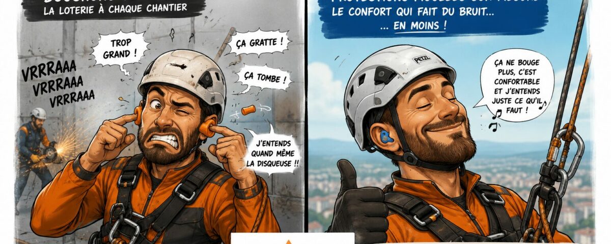 prévention risque bruit pendant des travaux cordistes